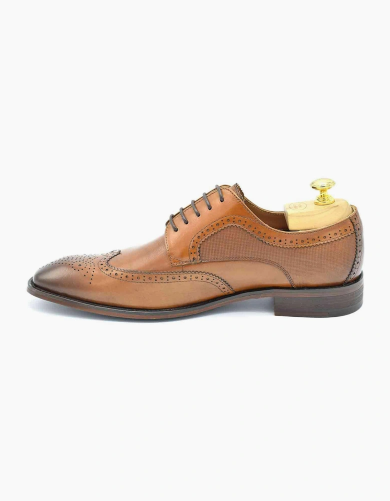 Paolo Vandini Gerard Brogue Leather Shoe - Tan