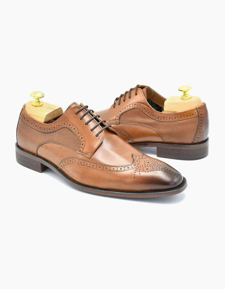 Paolo Vandini Gerard Brogue Leather Shoe - Tan
