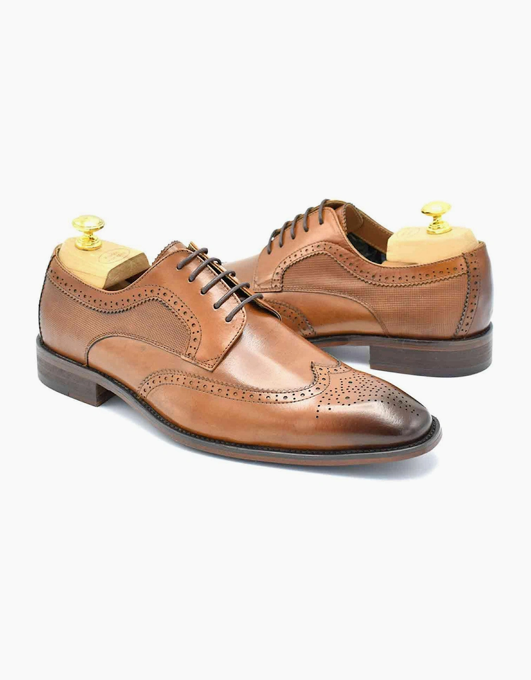 Paolo Vandini Gerard Brogue Leather Shoe - Tan