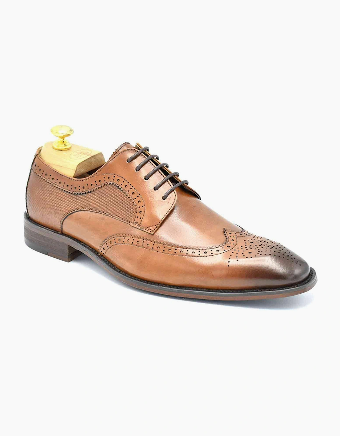 Paolo Vandini Gerard Brogue Leather Shoe - Tan, 9 of 8