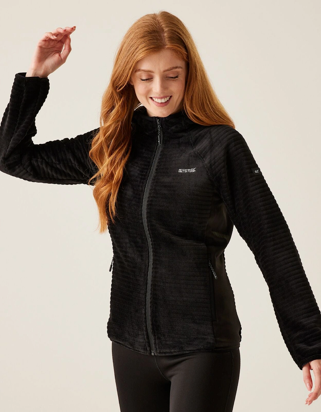 Regatta Womens Endra Hooded Stretch Full Zip Fleece, 2 of 1