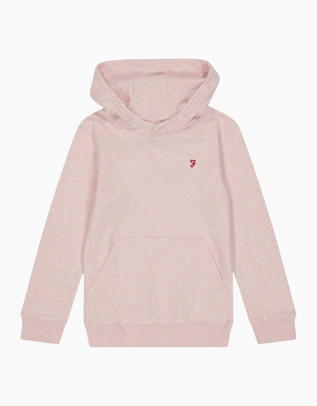 Farah Boys Pink 'S Childrens/ Embroidered Hooded Regular Hoodie - Size: 9 Years/8 Years Kids
