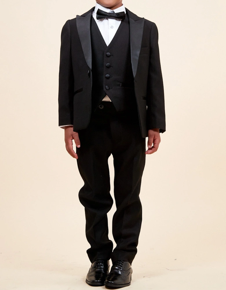 Marc Darcy Dalton Tux Kids 3pc Suit - Black