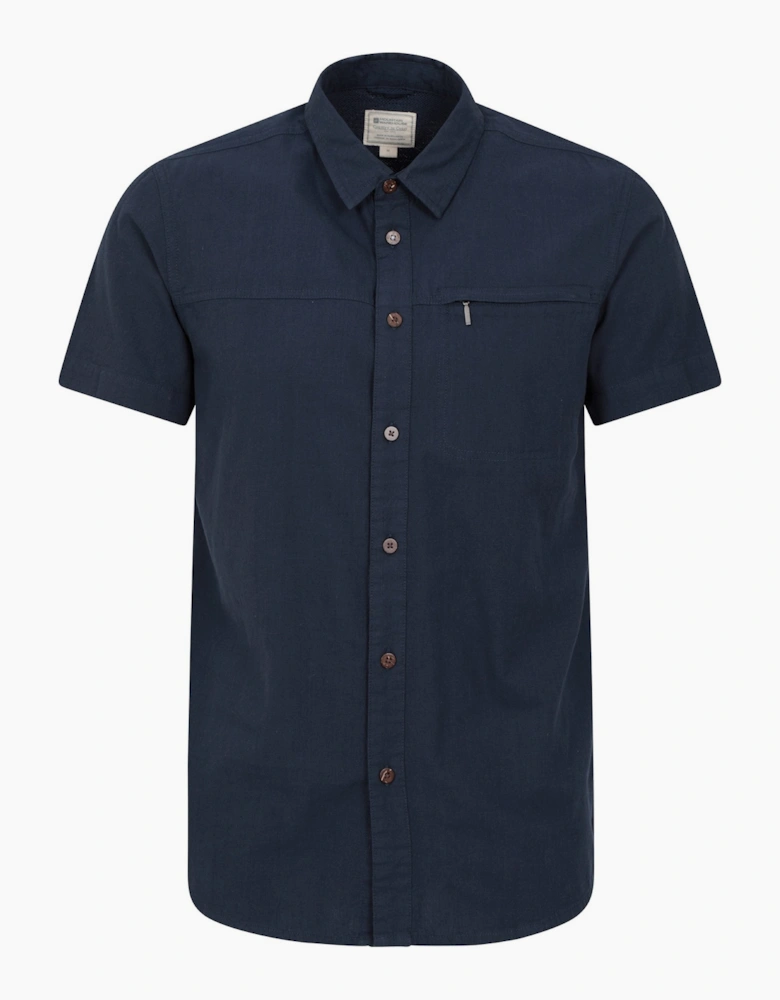 Mountain Warehouse Mens Coconut Slub Short-Sleeved Shirt
