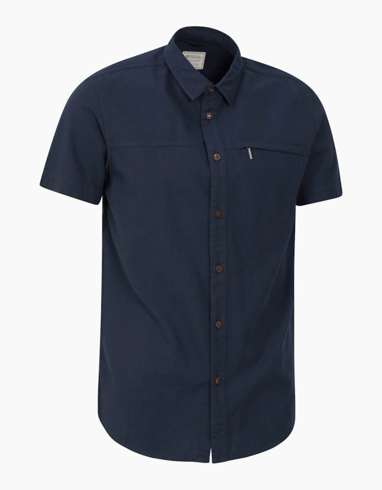 Mountain Warehouse Mens Coconut Slub Short-Sleeved Shirt
