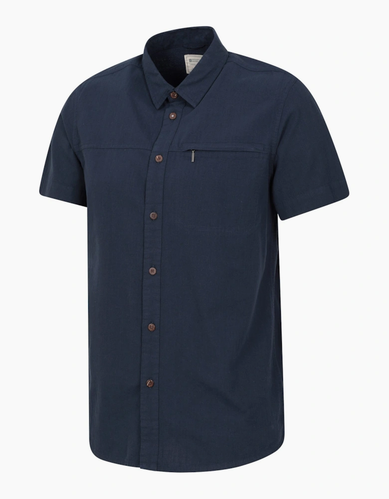 Mountain Warehouse Mens Coconut Slub Short-Sleeved Shirt