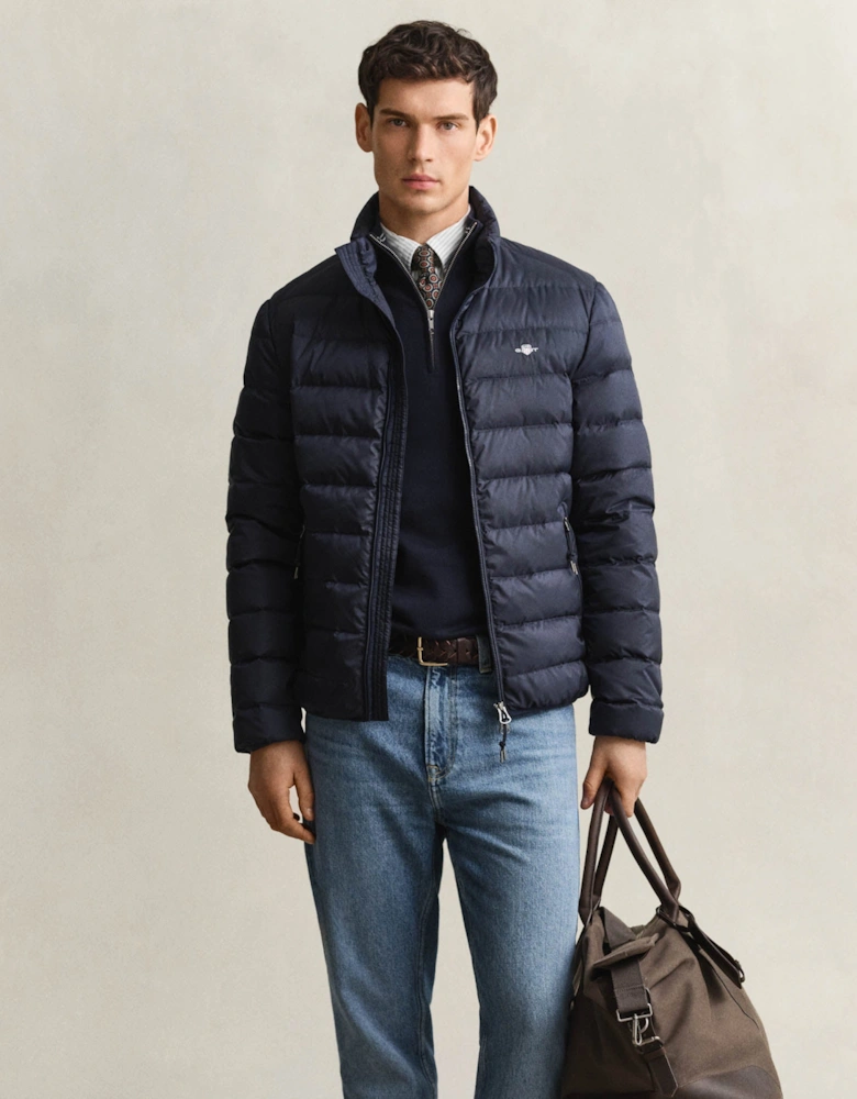 GANT Mens Light Down Jacket - 433 Evening Blue