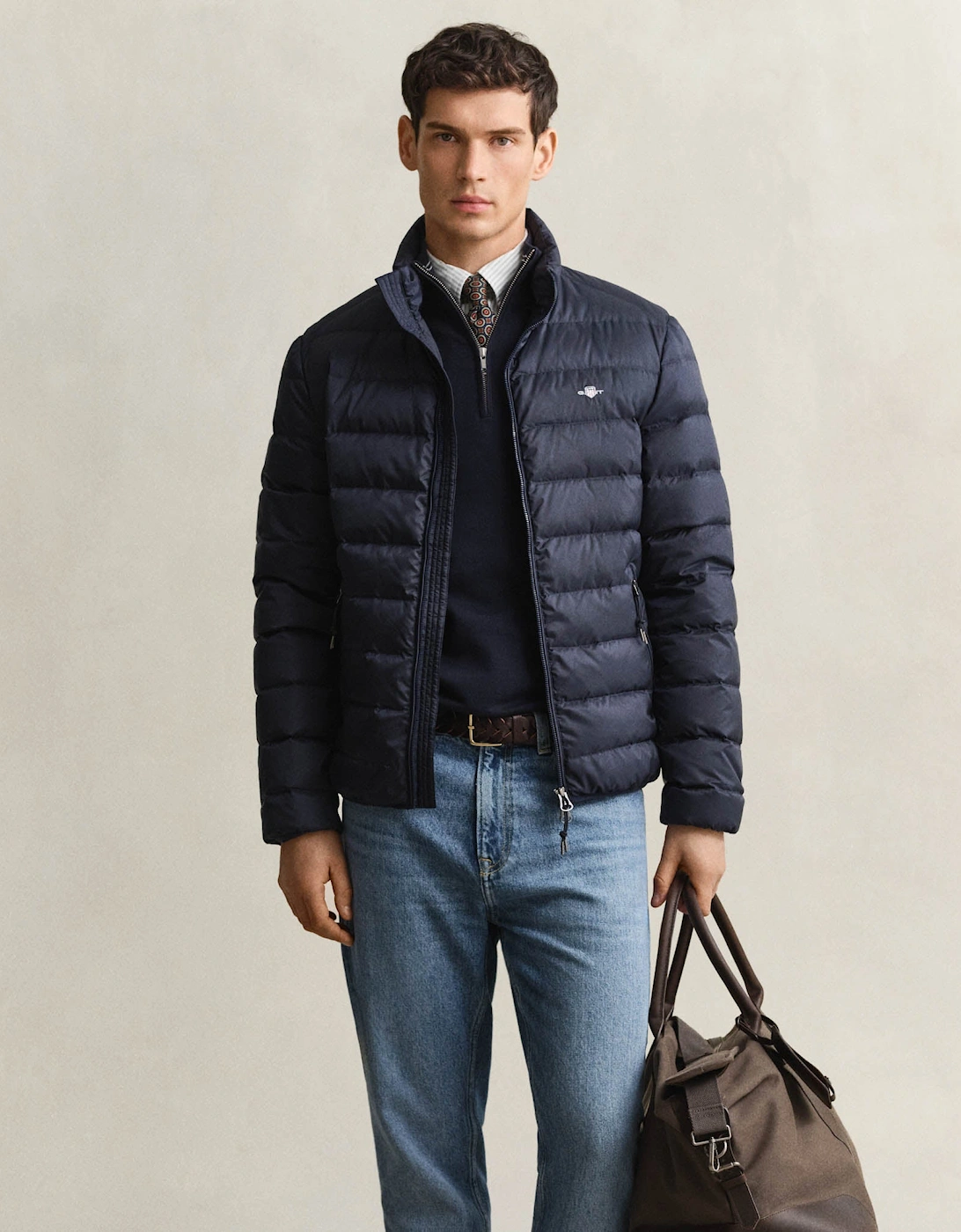 GANT Mens Light Down Jacket - 433 Evening Blue