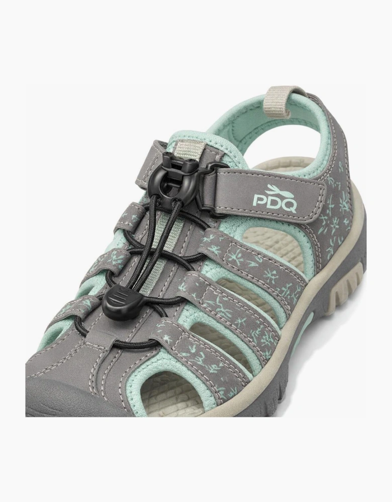 PDQ MILLIE Womens Hiking & Trail Sandals Grey/Mint