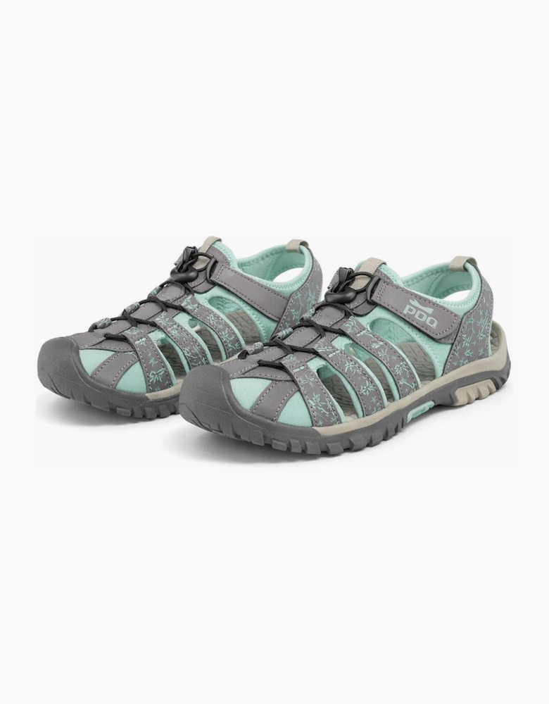 PDQ MILLIE Womens Hiking & Trail Sandals Grey/Mint