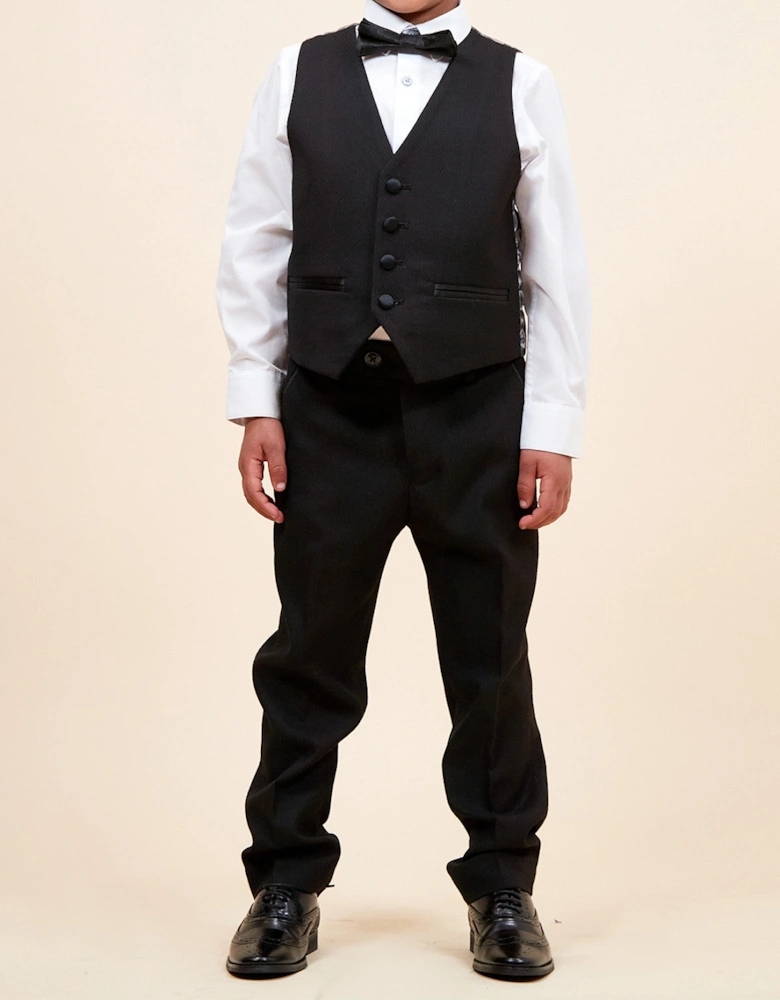Marc Darcy Dalton Tux Kids 3pc Suit - Black