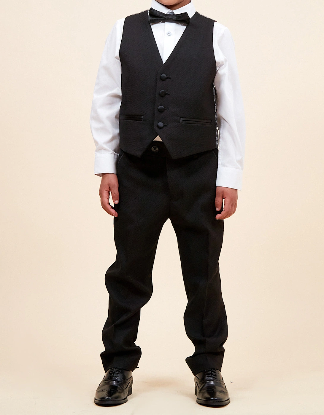 Marc Darcy Dalton Tux Kids 3pc Suit - Black