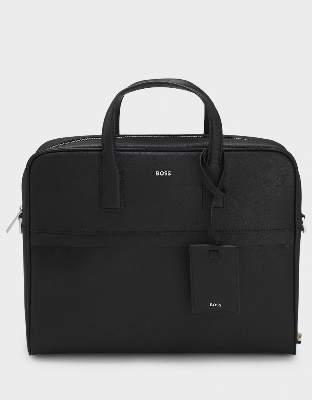 BOSS Orange Zair Mens Document Case with Foil-Print Logo - Black 001