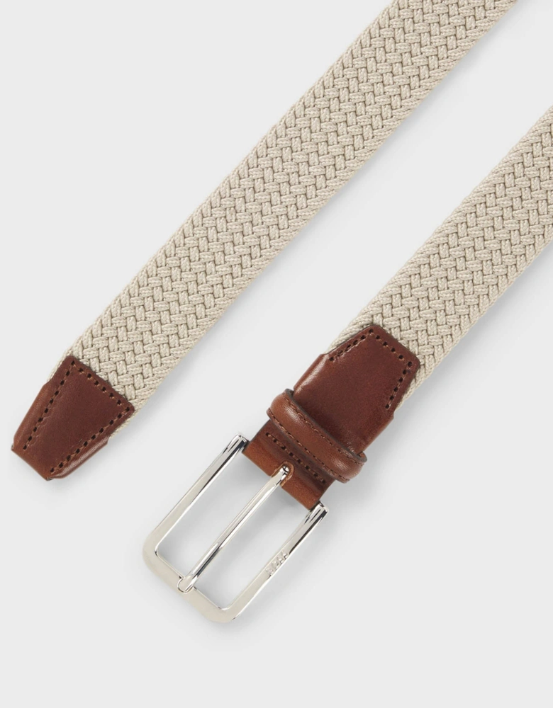 BOSS Orange Clorio Mens Fabric Belt - Light Beige 270