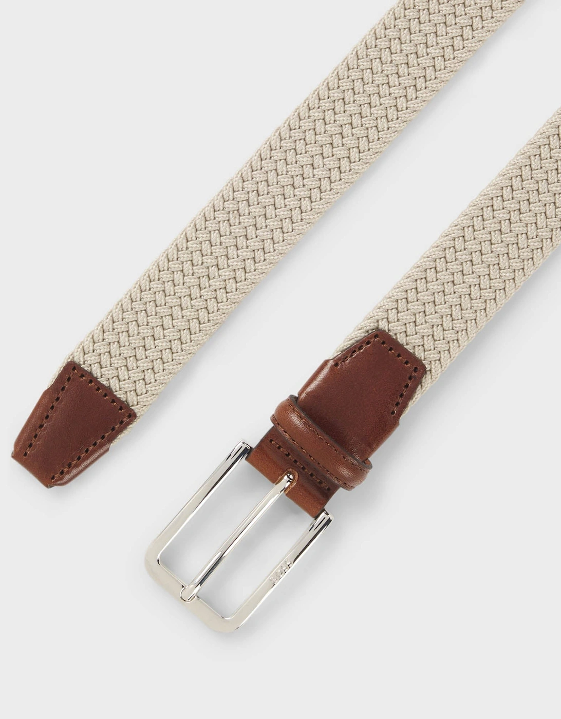 BOSS Orange Clorio Mens Fabric Belt - Light Beige 270