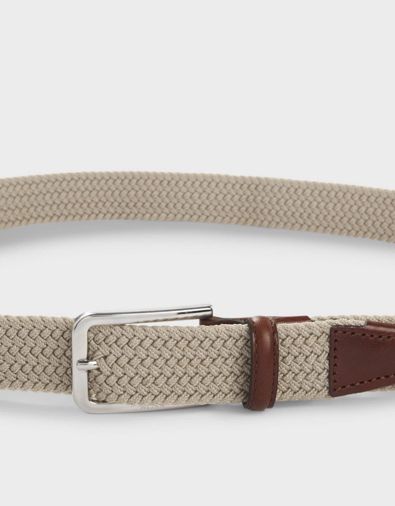 BOSS Orange Clorio Mens Fabric Belt - Light Beige 270