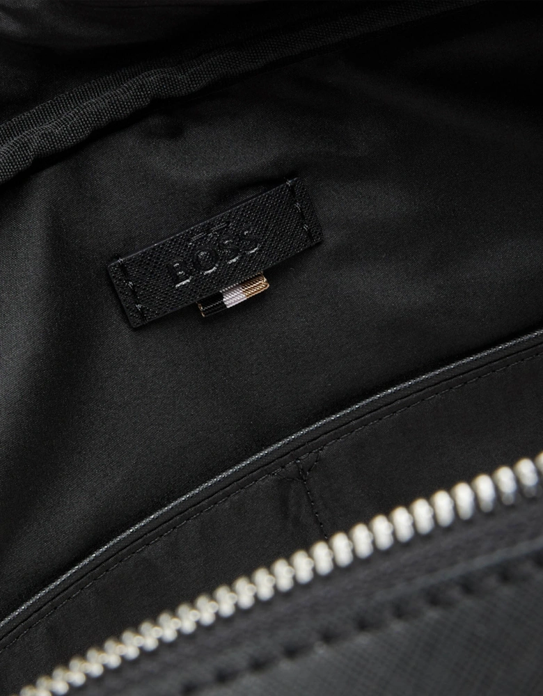 BOSS Orange Zair Mens Document Case with Foil-Print Logo - Black 001