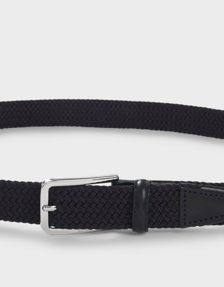 BOSS Orange Clorio Mens Fabric Belt - Navy 410