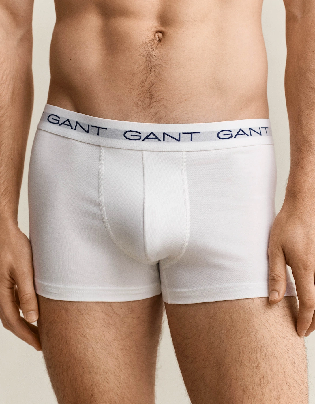 GANT Mens Slim Fit Stretch Cotton Jersey Trunks 5-Pack - 110 White