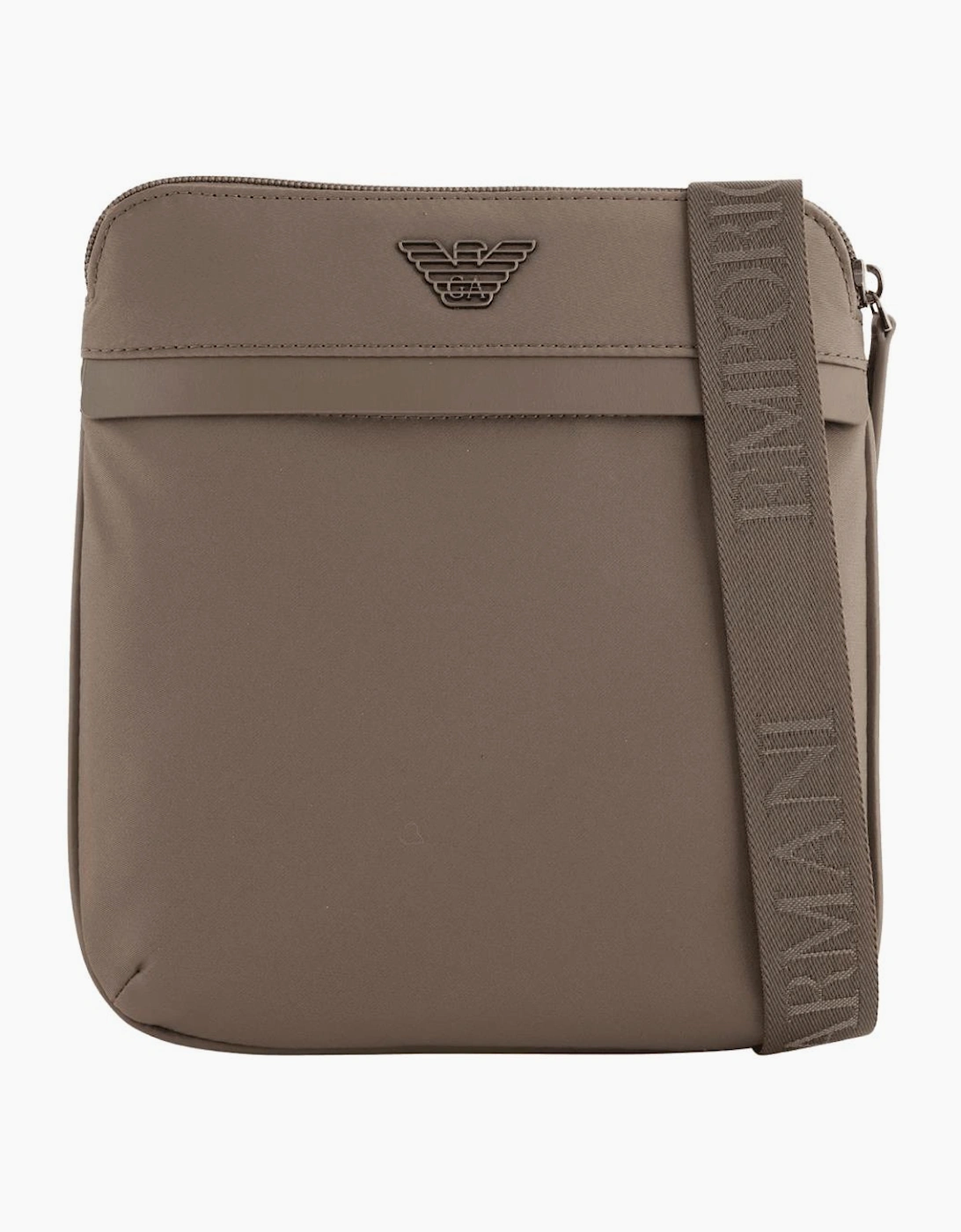 Nylon Eagle Logo Brown Shoulder Bag, 4 of 3
