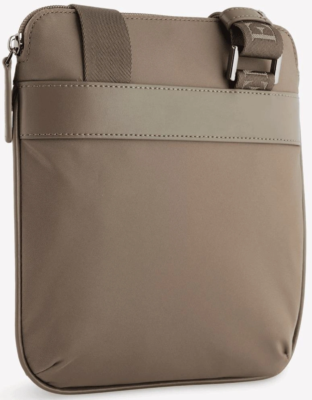 Nylon Eagle Logo Brown Shoulder Bag