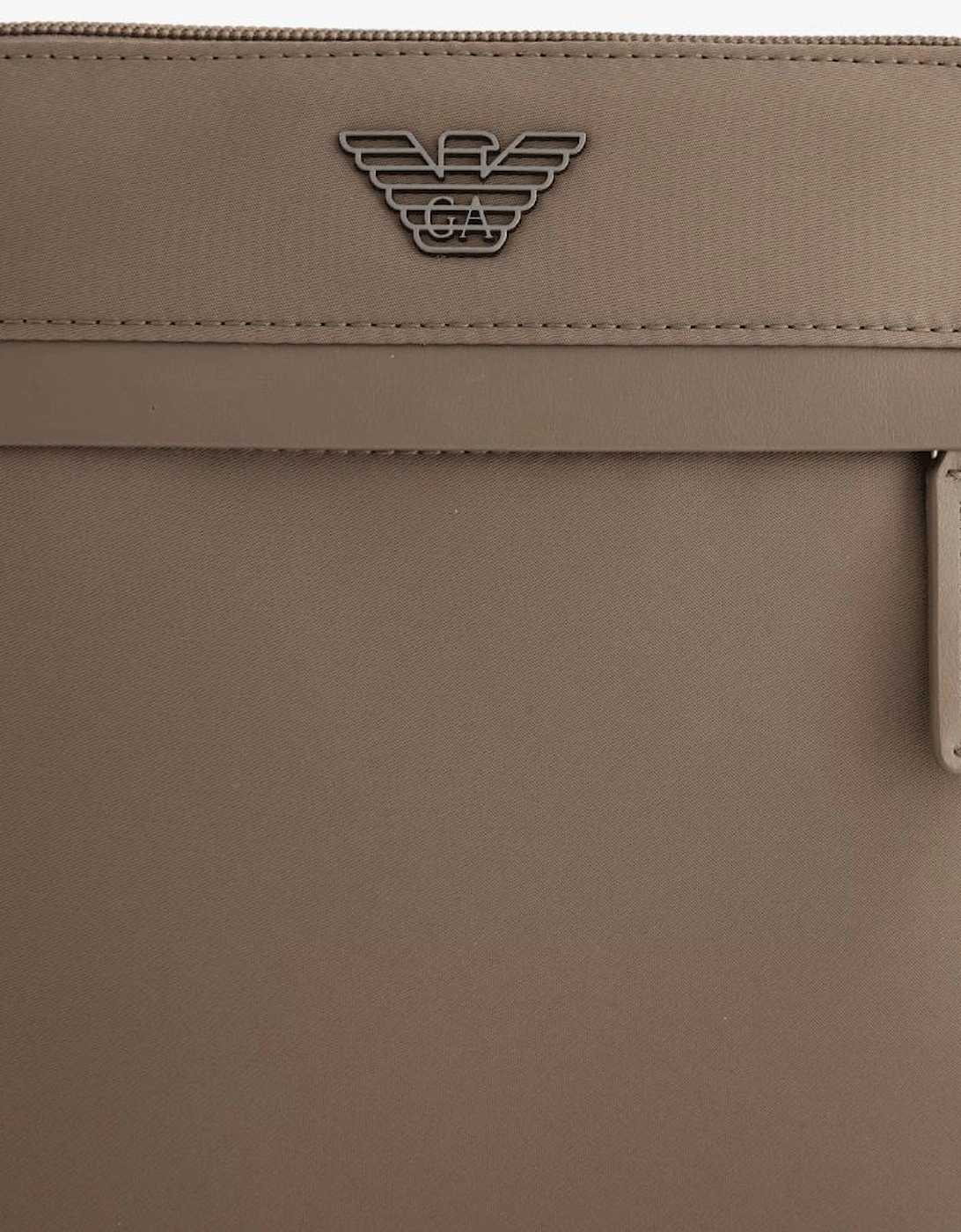 Nylon Eagle Logo Brown Shoulder Bag
