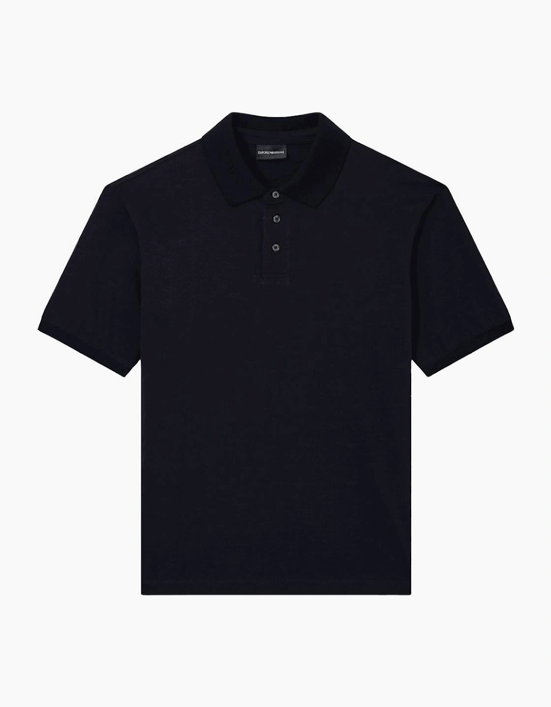 Micro Eagle All Over Slim Fit Navy Polo Shirt, 5 of 4