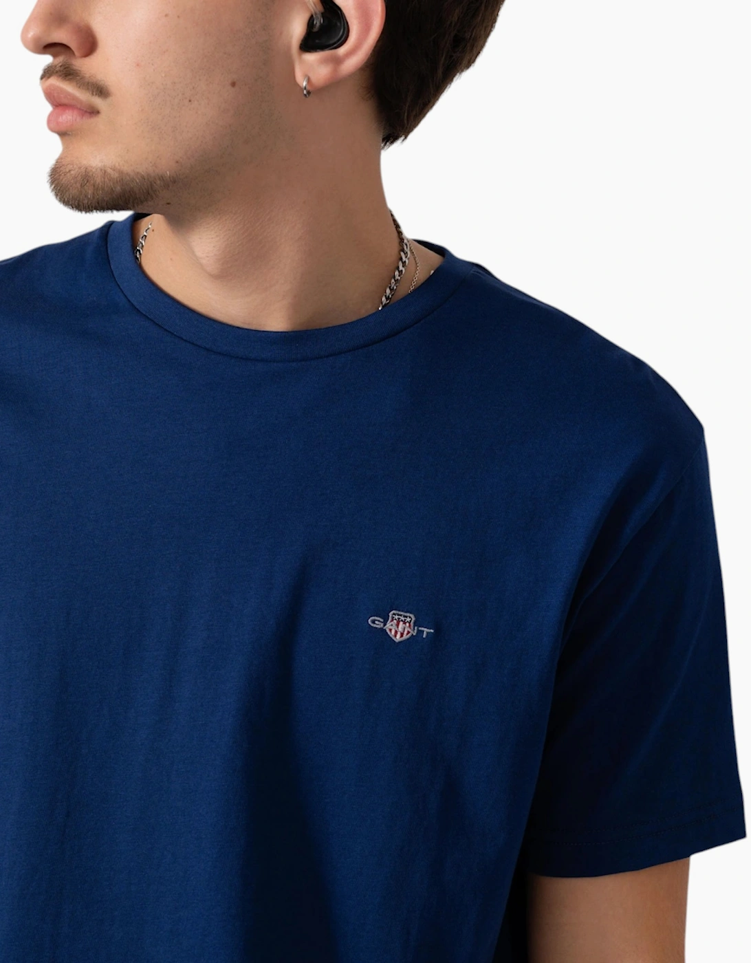 Gant Mens T Shirts Shield Logo Crew Neck Short Sleeve Tee