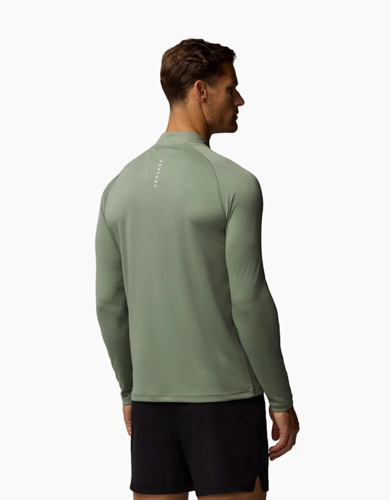 Castore Adapt Training 1/4 Zip Top Polyester Men's Green Activewear T-Shirts