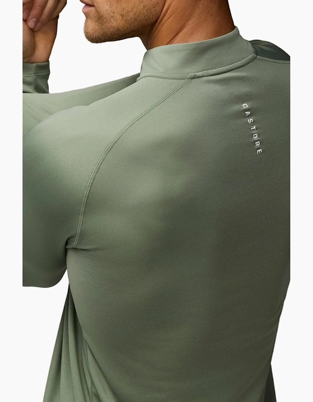 Castore Adapt Training 1/4 Zip Top Polyester Men's Green Activewear T-Shirts