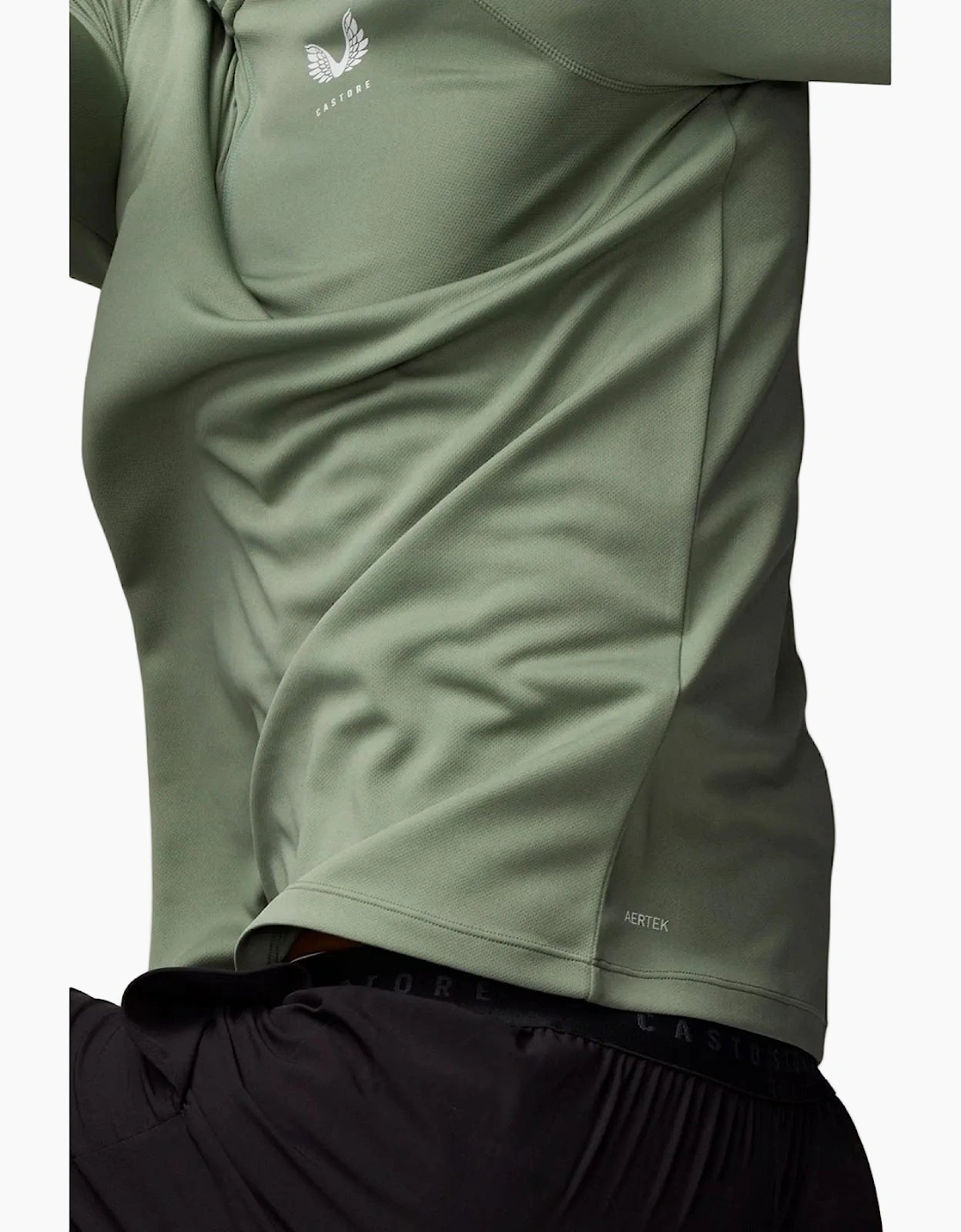 Castore Adapt Training 1/4 Zip Top Polyester Men's Green Activewear T-Shirts