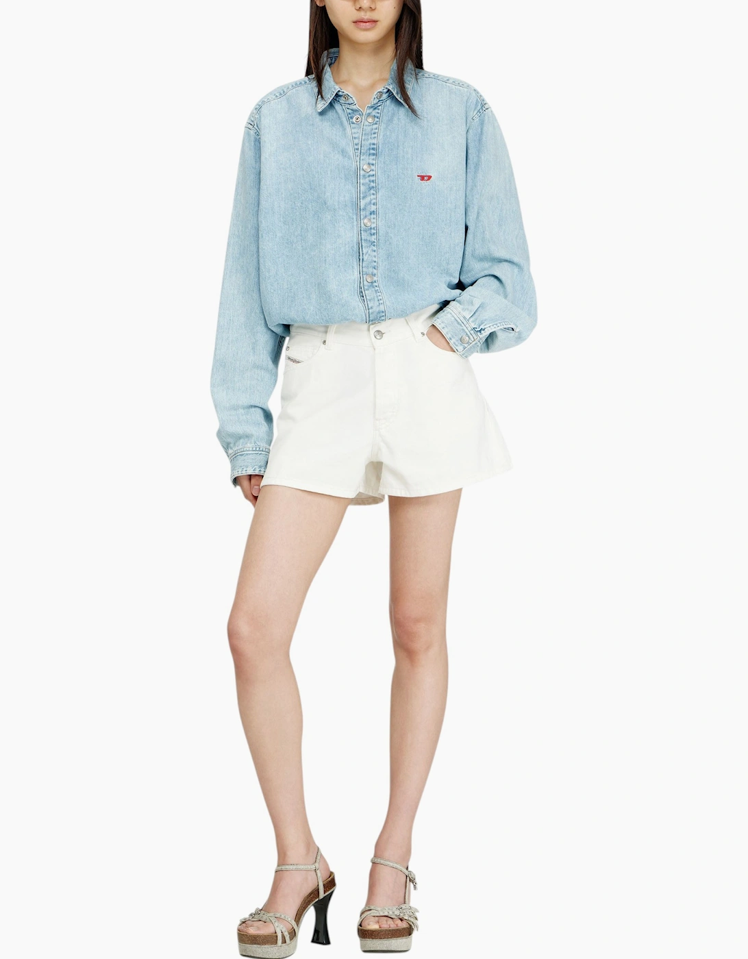 Diesel Womens Denim Shorts Ladies Vintage Jeans, 3 of 2
