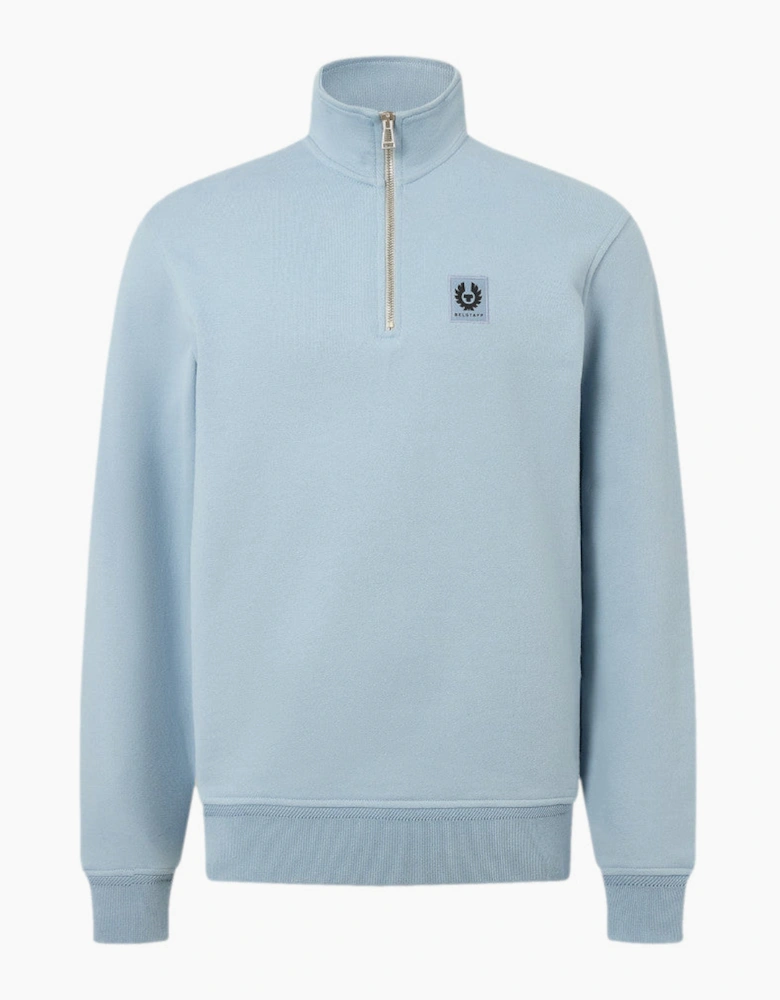 Belstaff Quarter Zip Sweatshirt Mist Blue