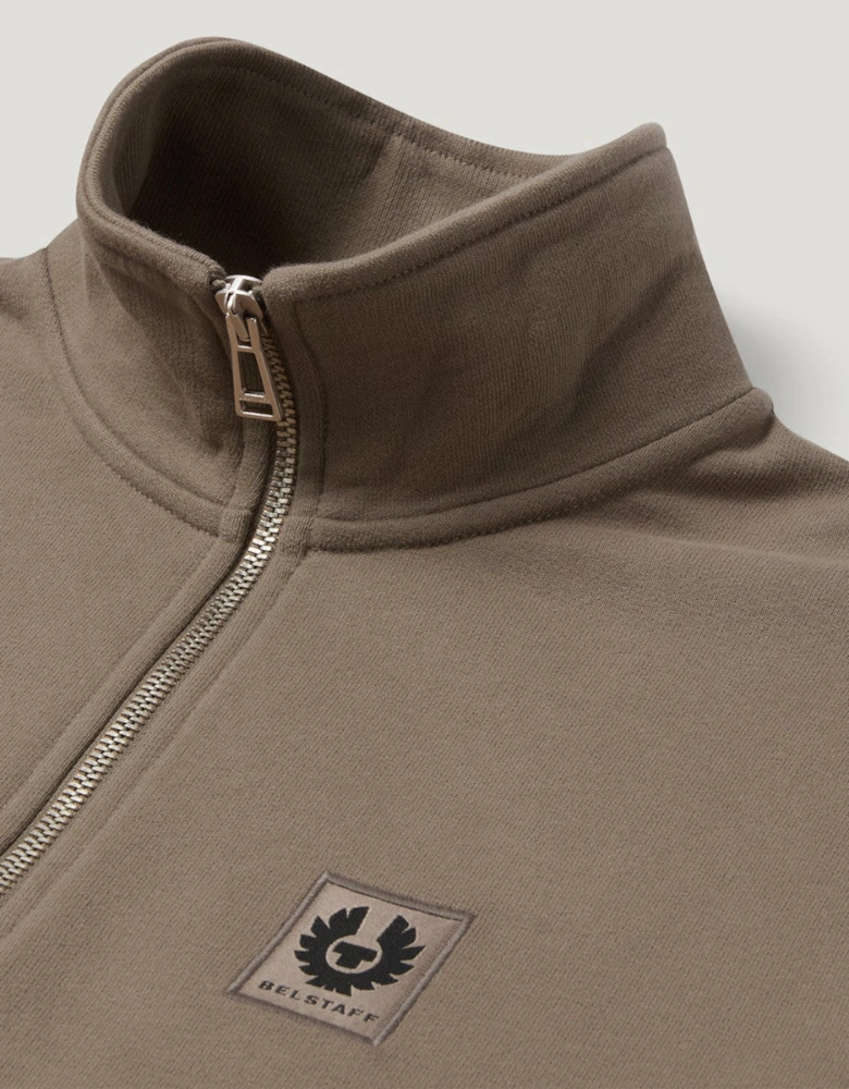 Belstaff Quarter Zip Sweatshirt Dusty Taupe