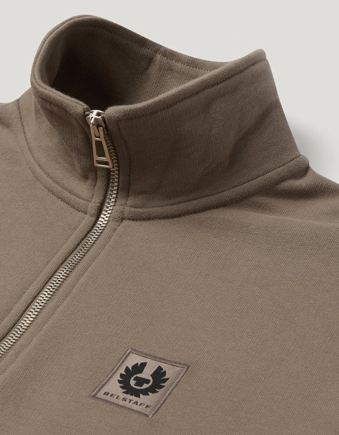 Belstaff Quarter Zip Sweatshirt Dusty Taupe