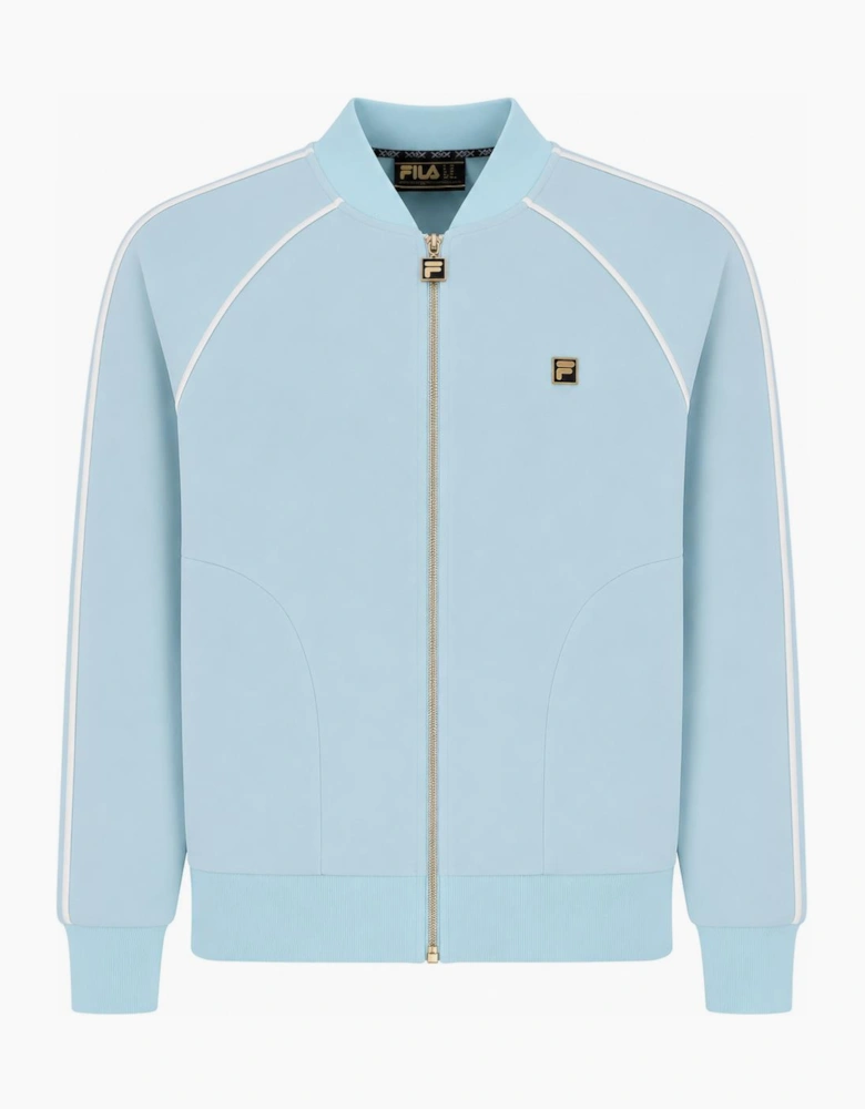 Fila Gold Fella Velour Track Top Jacket Sterling Blue/Coconut Milk