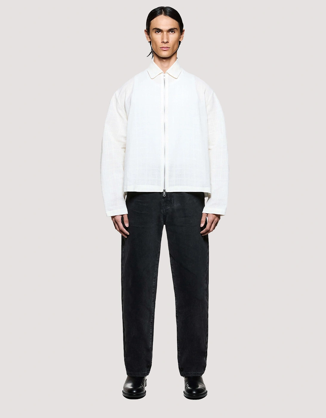 Box Fit Loose Weave Check Rider