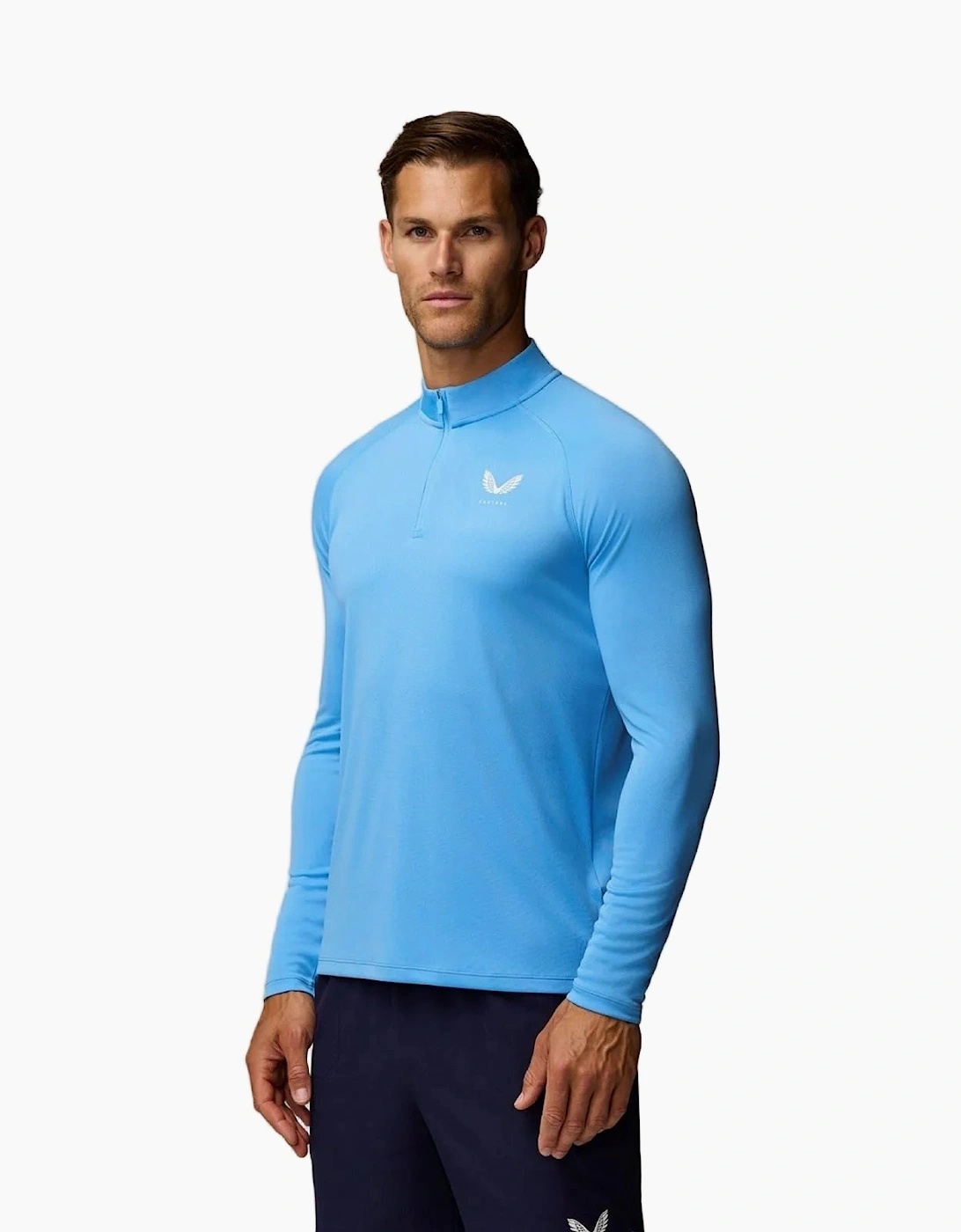 Castore Adapt Training 1/4 Zip Top Polyester Men's Blue Activewear T-Shirts