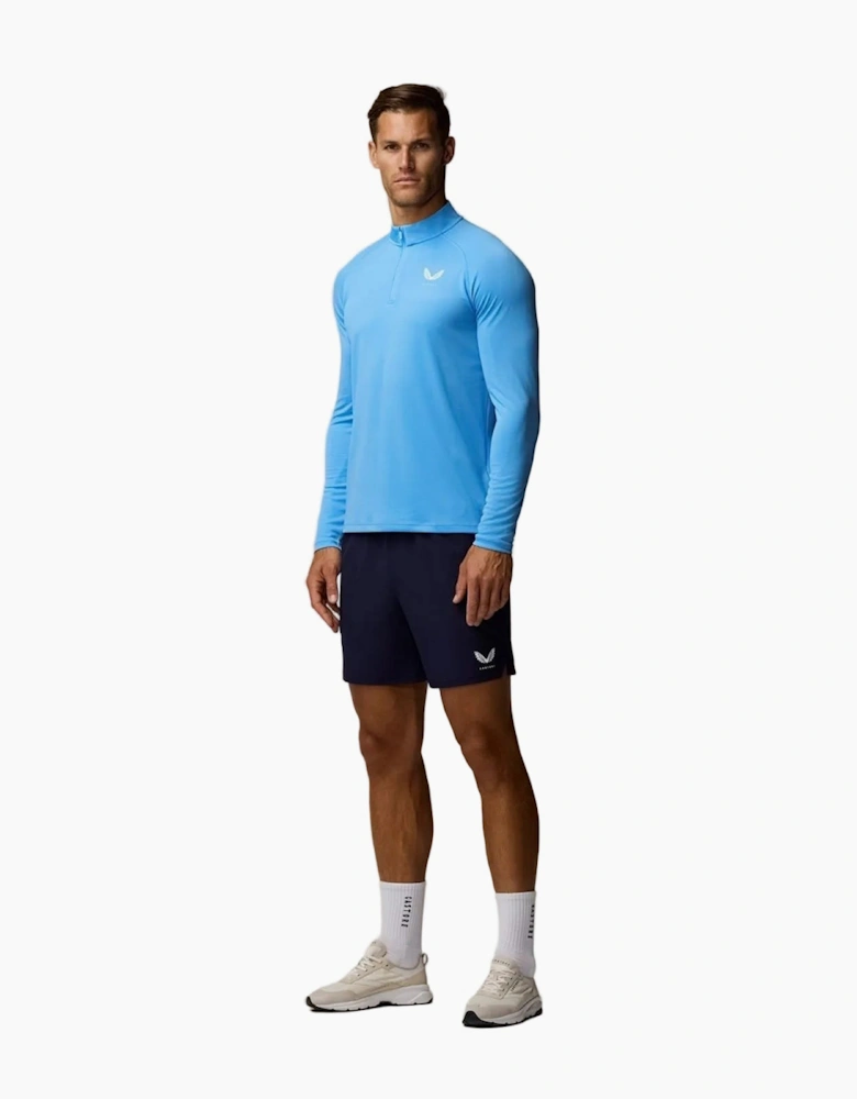 Castore Adapt Training 1/4 Zip Top Polyester Men's Blue Activewear T-Shirts