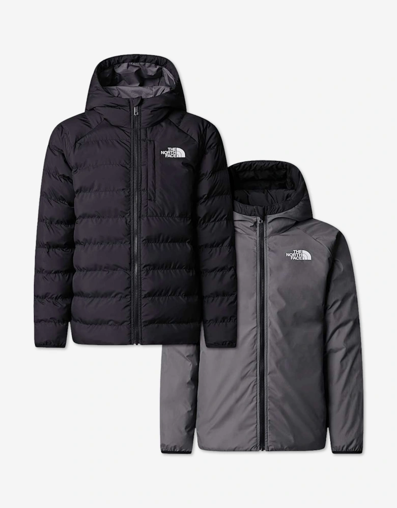 The North Face Boys Reversible Perrito Hooded Jacket in Black