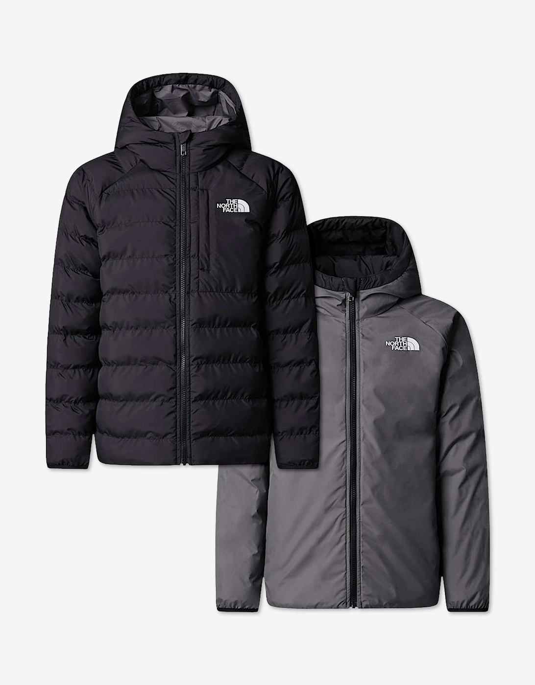 The North Face Boys Reversible Perrito Hooded Jacket in Black