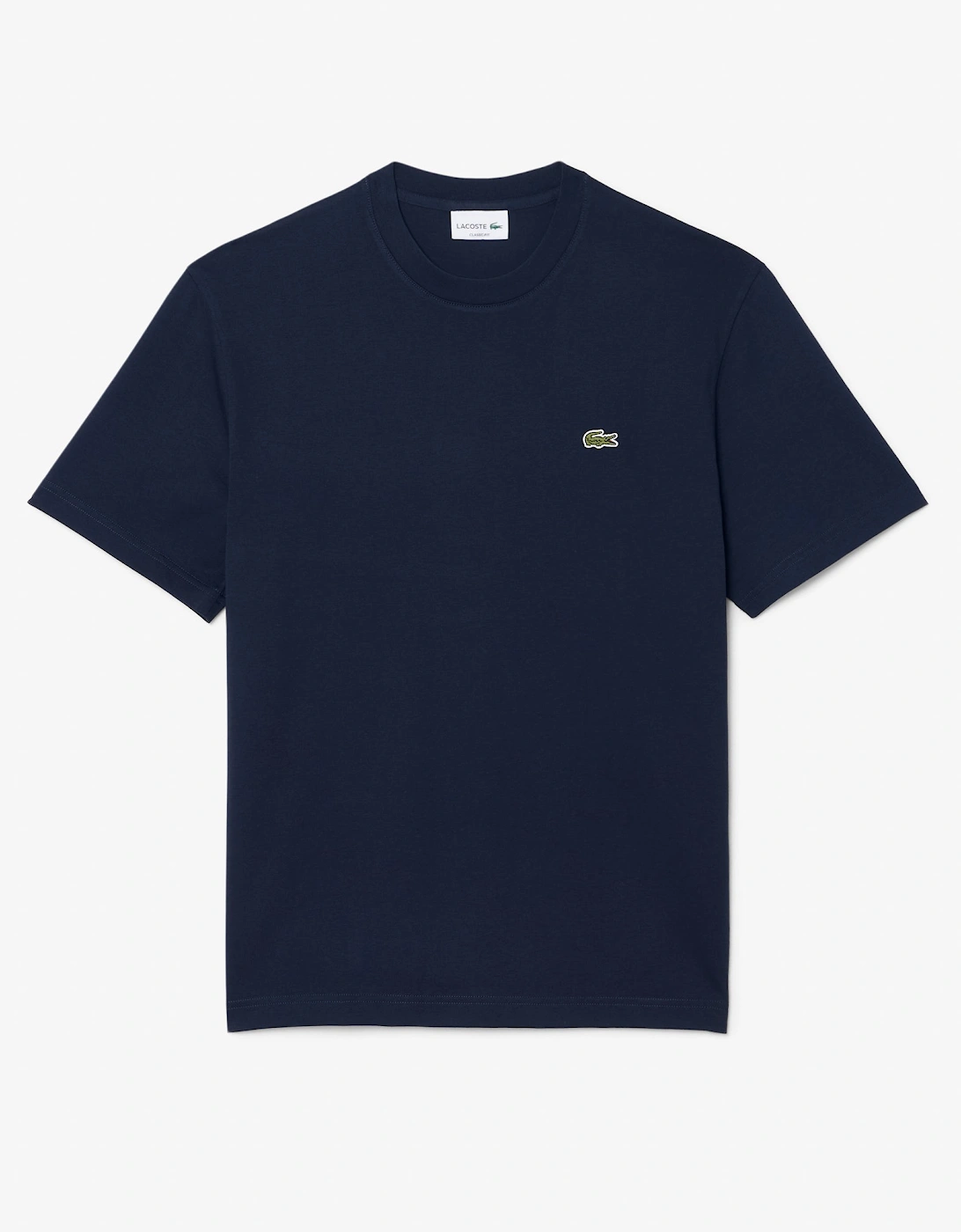 Lacoste Mens Classic Fit Cotton Jersey T-Shirt - Navy Blue 166