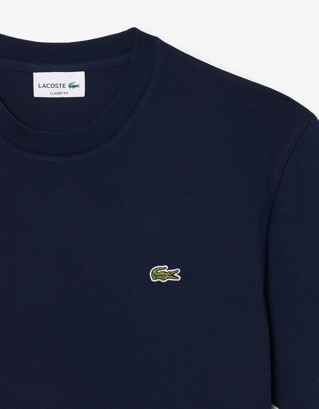 Lacoste Mens Classic Fit Cotton Jersey T-Shirt - Navy Blue 166