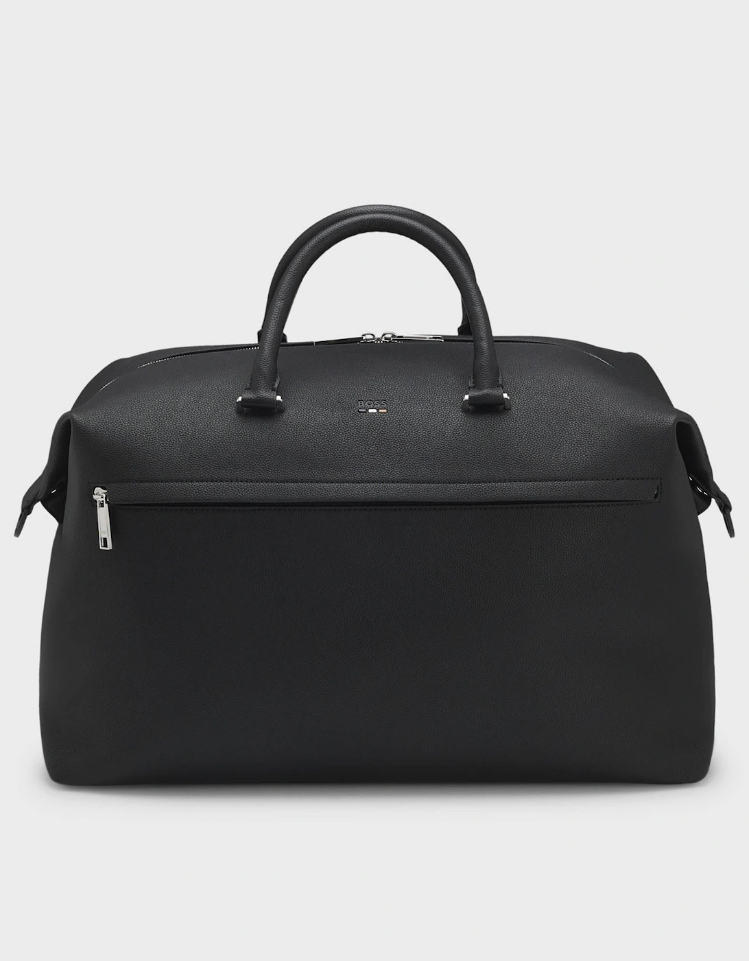 BOSS Orange Ray Mens Grainy Faux-Leather Holdall with Detachable Strap - Black 001