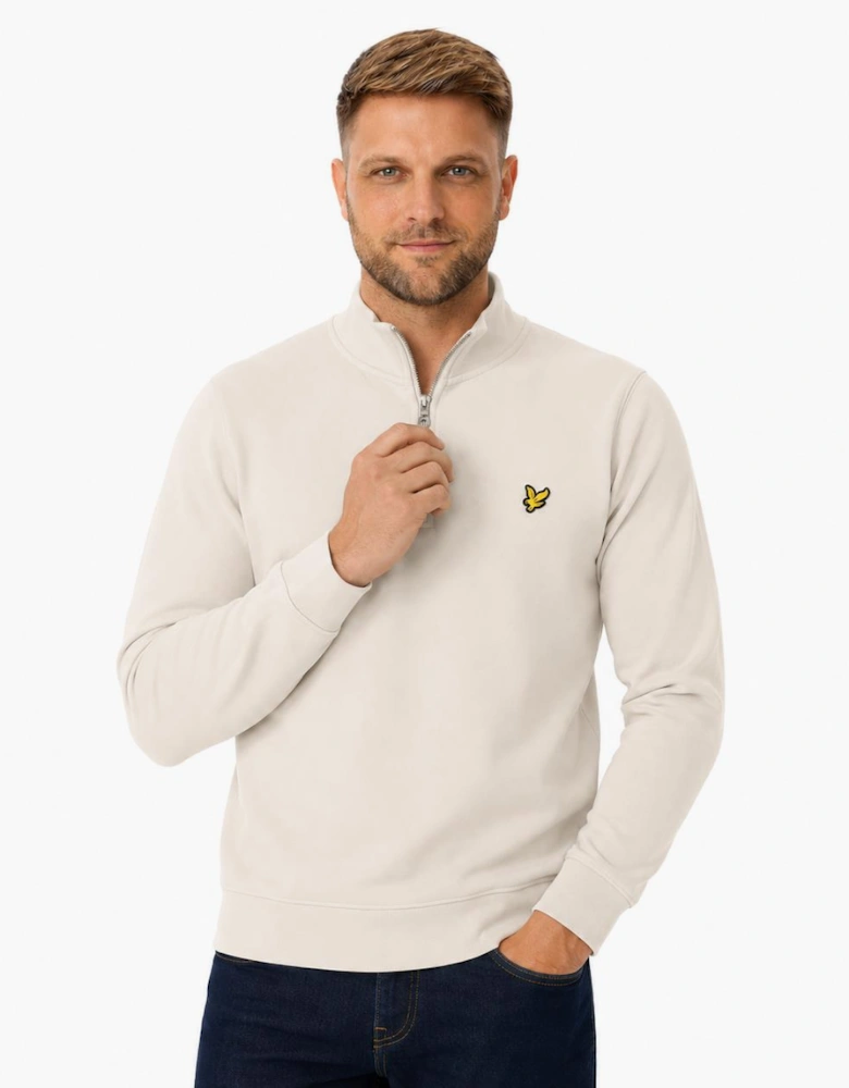 Lyle & Scott Cotton Loopback 1/4 Zip Sweatshirt Cove