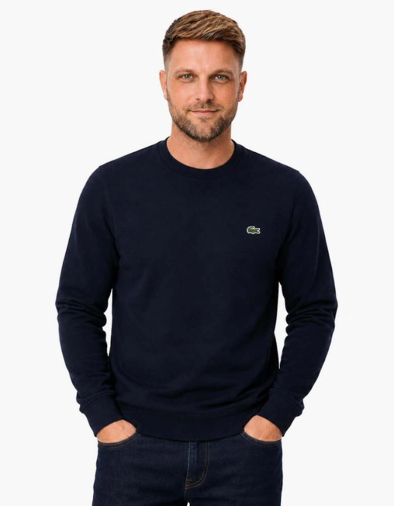 Lacoste Monochrome Crew Neck Sweater Midnight Blue