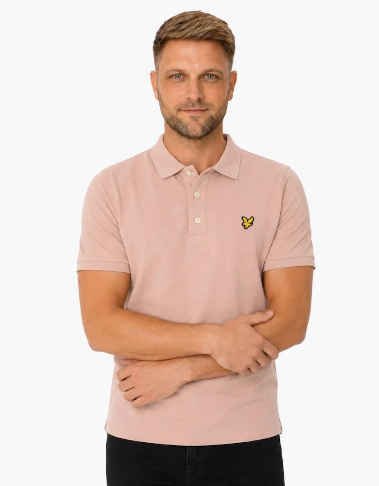 Lyle & Scott Plain Polo Shirt Pink Grapefruit