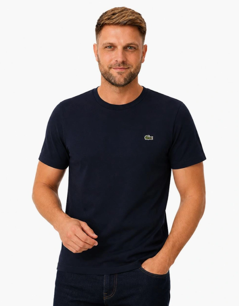 Lacoste Cotton Pima Crew Neck T-Shirt Midnight Blue