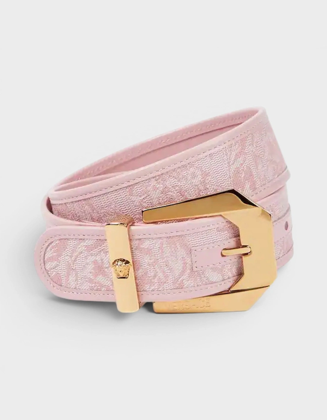 Logo Jacquard Belt Pale Pink Gold