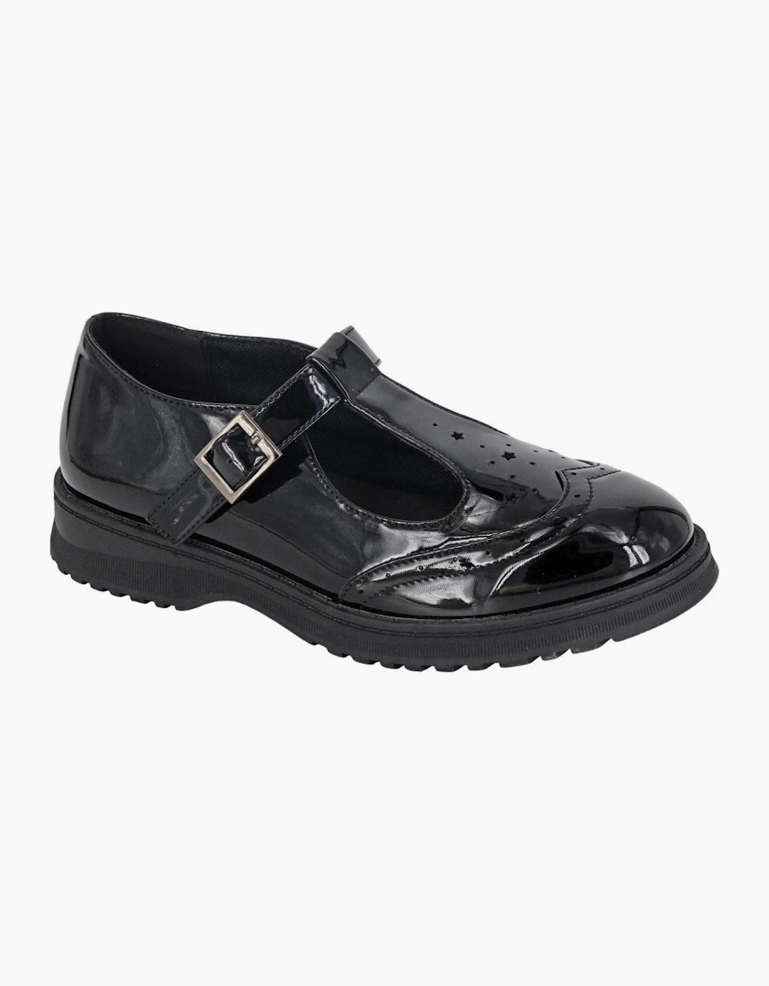 Cipriata Kids Dina Buckle T Bar Brogue Shoe, 2 of 1